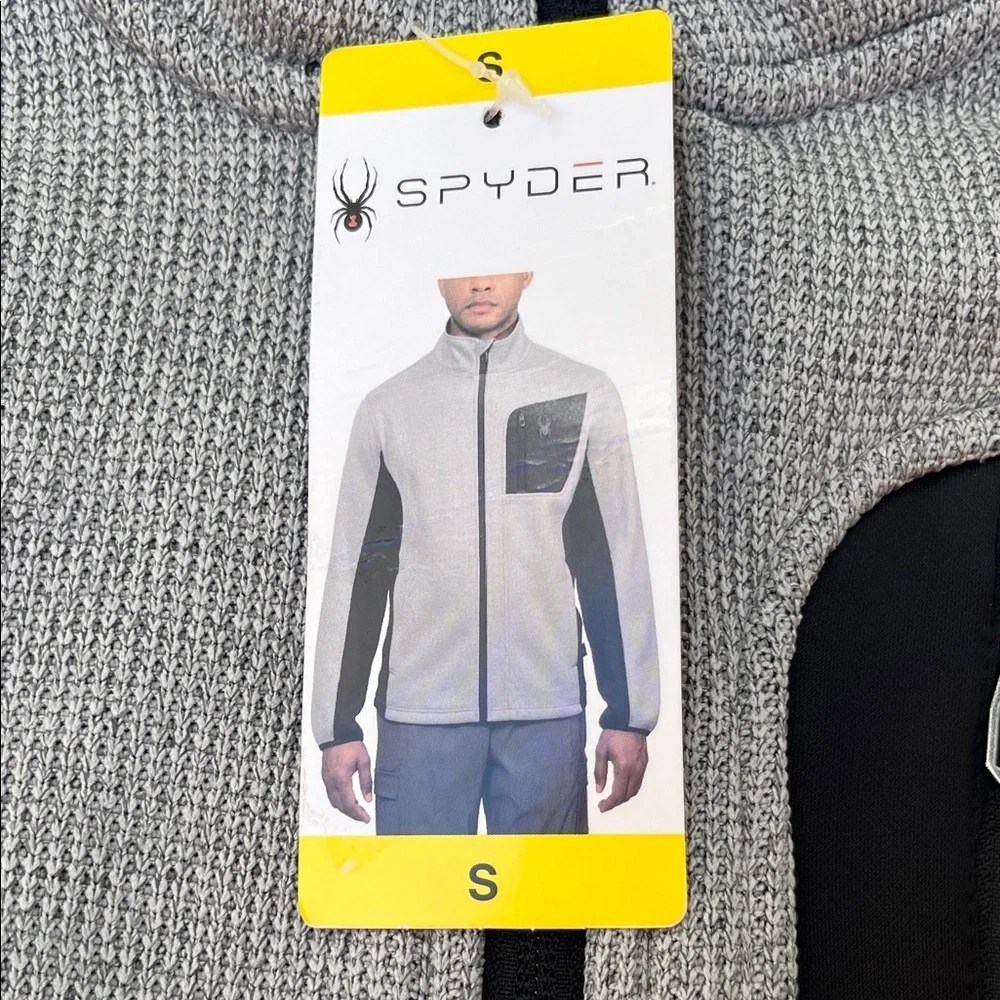 Spyder Heather Gray and Black Knit Jacket NWT men’s small